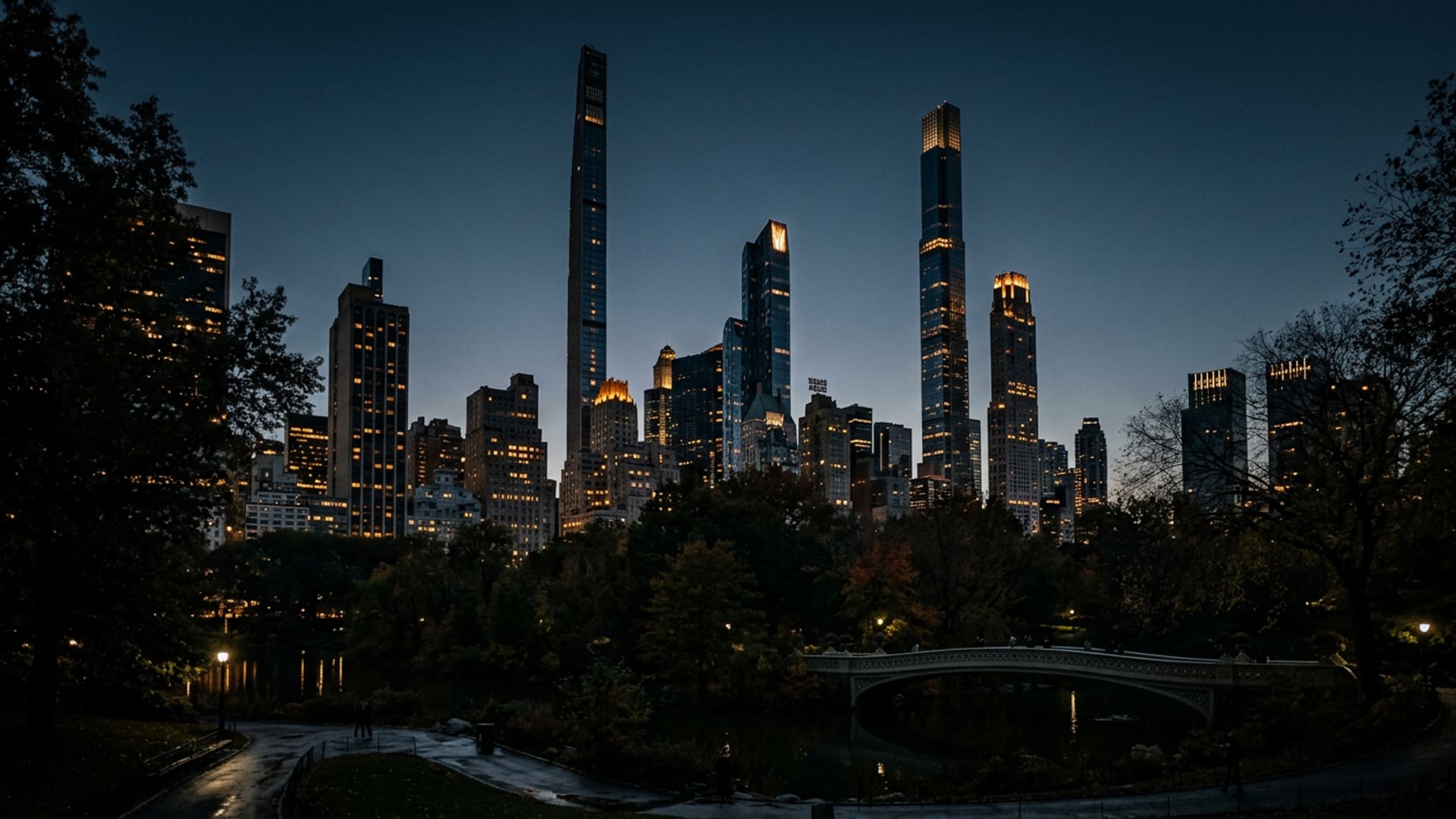 Manhattan skyline residential towers